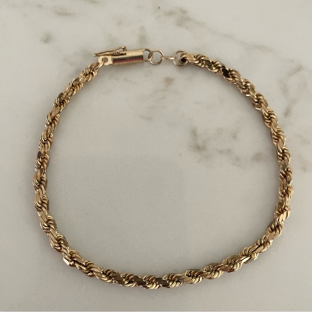 10k gold rope bracelet